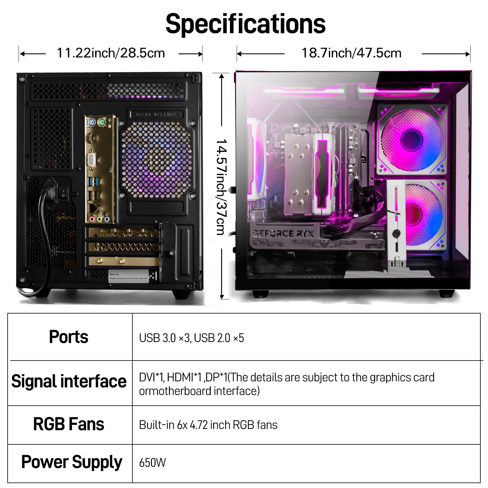 Amazon.com: WIWB Gaming PC Desktop Ryzen 7 5700X, GeForce RTX 5060